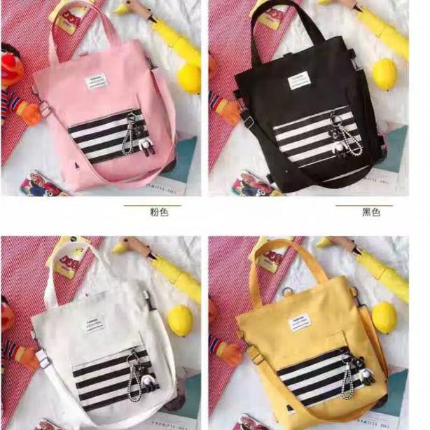 BIG SALE Tas Tote Wanita 2 in 1 (Bisa Ransel / Selempang) terlaris