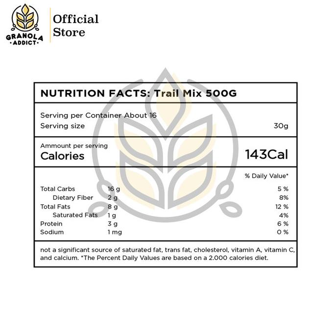 

PRODUK TRAIL MIX (SUNFLOWER, PUMPKIN SEEDS, ALMOND, RAISIN, CRANBERRY) 500G