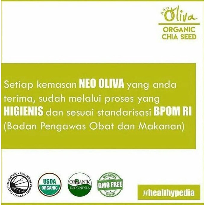 

SALE BPOM NEO OLIVA ORGANIC CHIA SEEDS MEXICO 1000GR