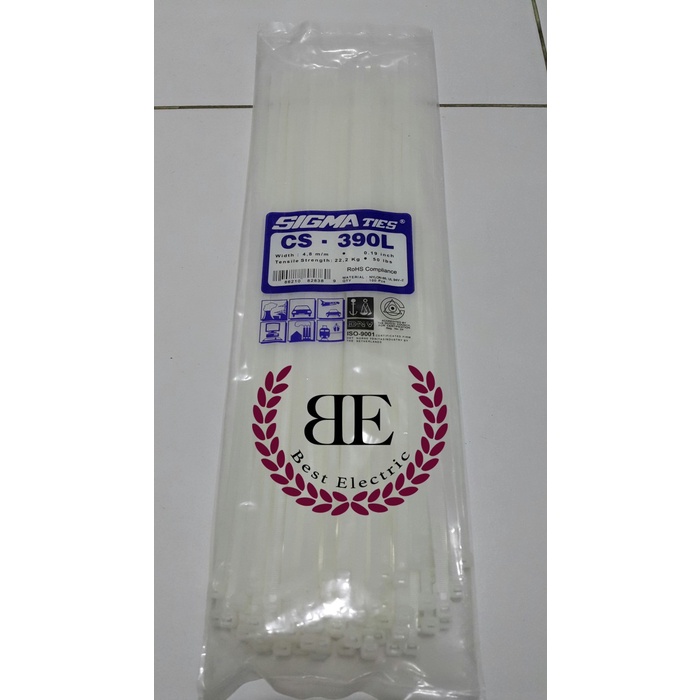 

Terlaris Kabel Ties / Kabel Tis / Cable Tie Cs 390 L Putih 40 Cm Sigma Cs390L