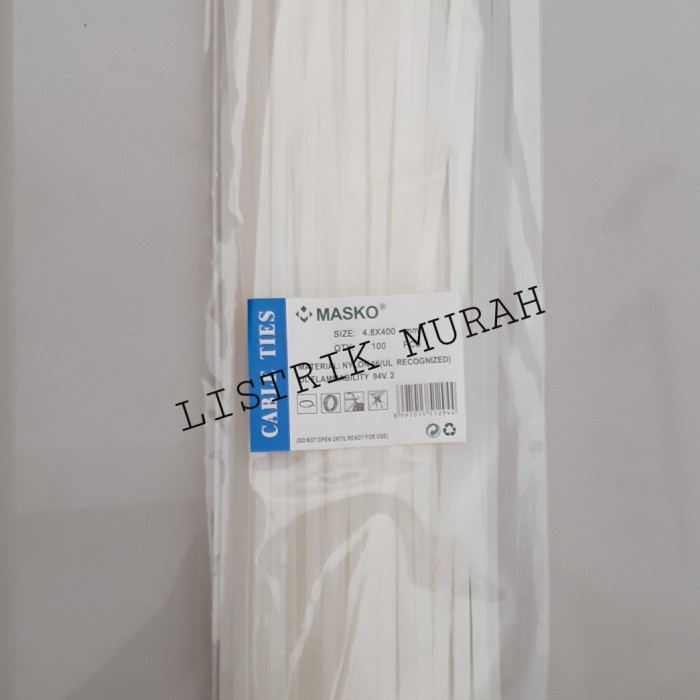 

Terlaris Masko Kabel Ties 4.8X400 Mm 40 Cm Sabuk Kabel Cable Ties