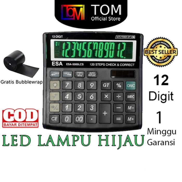 

Terlaris Kalkulator Digital Esa 5000 Lcs Led - Calculator Lampu Hijau