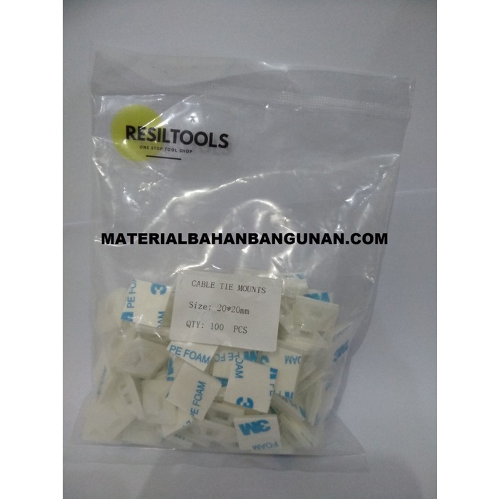 

Terlaris Cord Dudukan Kabel Tis 20 X 20 Mm Klem Tempel Dinding Tembok Tie 100 Buah