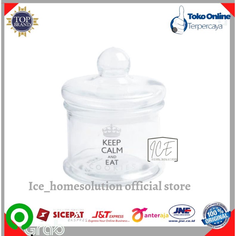 Kris 620 Ml Stoples Calm And Eat Cookies/toples kue/toples cemilan/toples Ace hardware