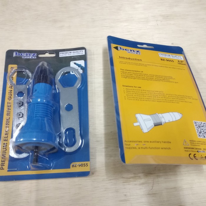 Rivet Gun Adapter Elektrik- Adaptor Tang Rivet Pada Mesin Bor