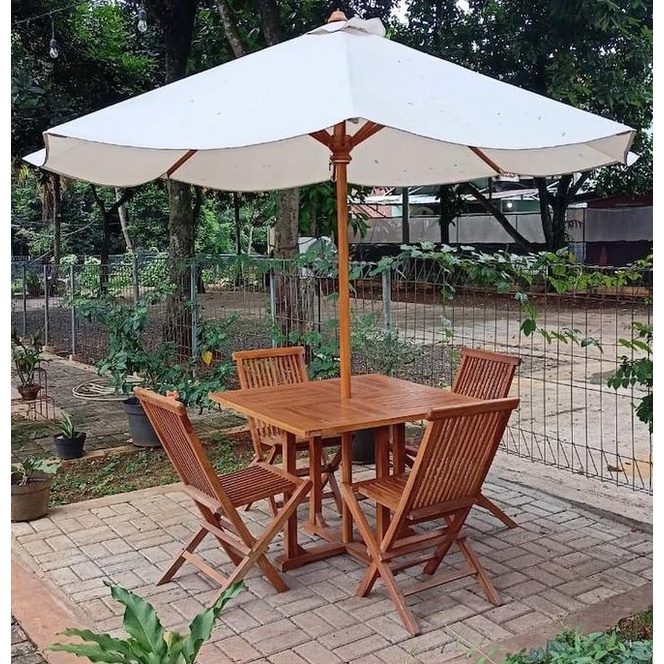 Payung Taman Meja Kotak Taman Resto Cafe