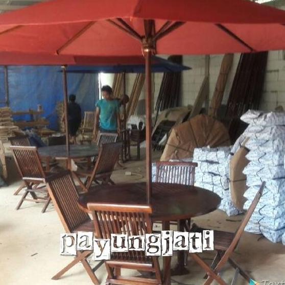 Meja Kursi Payung Taman Dan Payung Kafe Outdoor