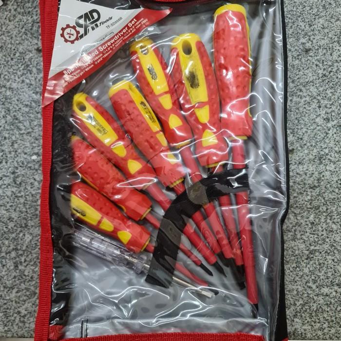 1000V obeng listrik set 8pcs 1000volt obeng anti listrik set test pen