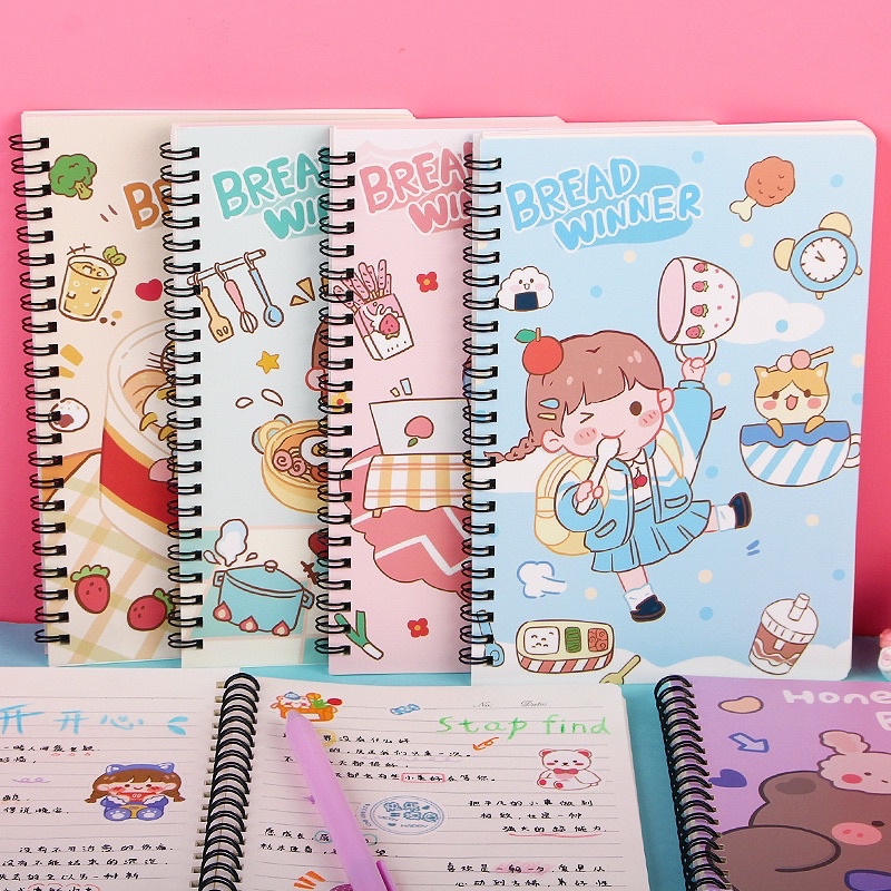 Buku tulis a5 spiral isi 60 lembar / agenda / note book / buku tulis bergaris/ buku tulis sekolah/ notebook a5 NB17