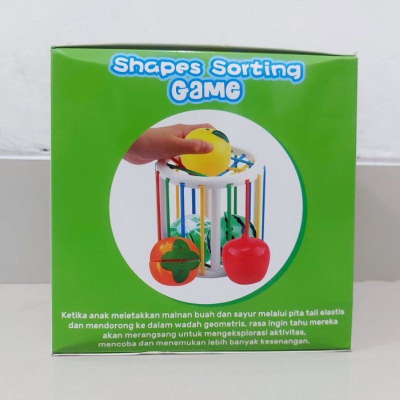 Mainan Baby Sorting Shape Edukatif - Mainan Motorik Buah Potong Edukasi Bayi Edukasi