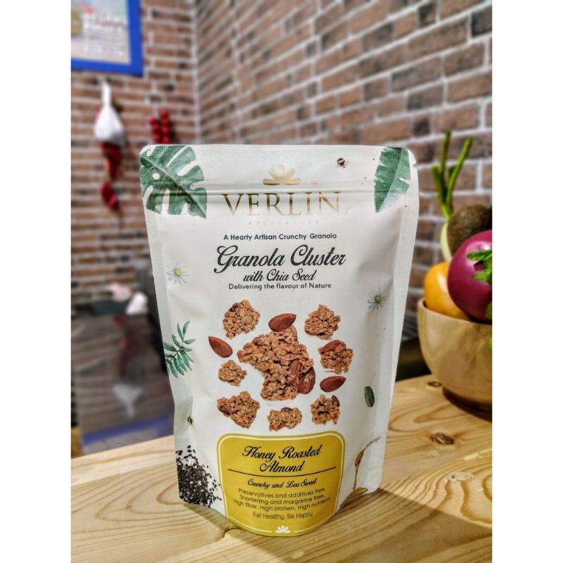 

verlin granola cluster with chia seed honey roasted almond