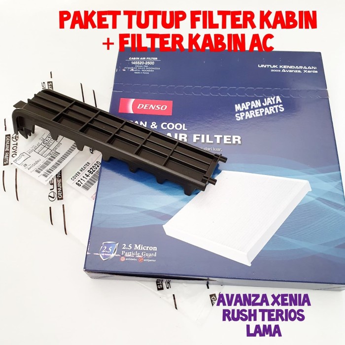 KOMPLIT TUTUP COVER DAN FILTER KABIN AC AVANZA XENIA RUSH LAMA DENSO murah