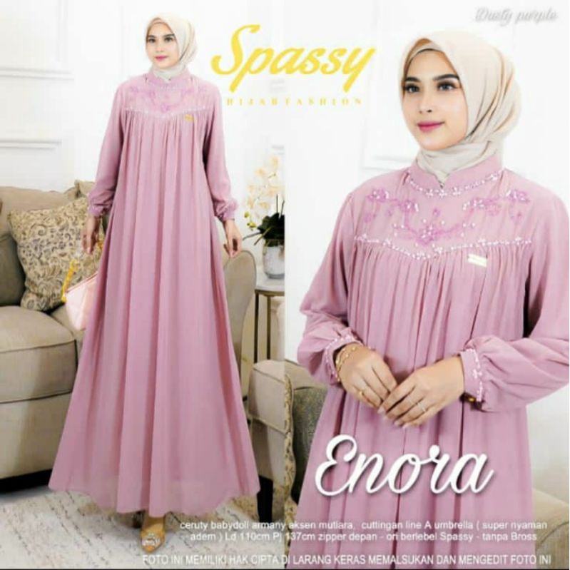 Enora By Spassy Dress Lebaran Elegan