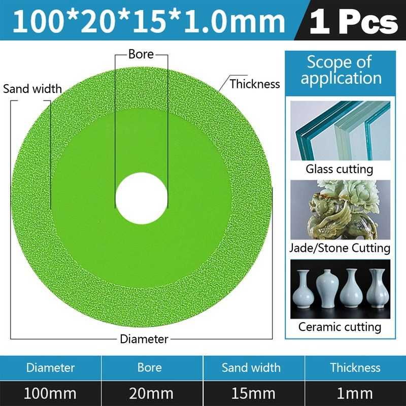 Urjik Mata Gerinda Cakram Pemotong Kaca Glass Cutting Disk 100mm - UJ15