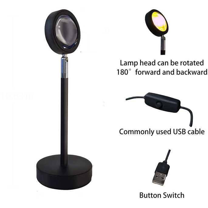 CANMEIJIA Lampu Sunset Spotlight USB Cable Adjustable C-002 Lampu Tembak Terang Lampu Tembak Terang Lampu Cafe Indoor Lampu Cafe Indoor Lampu Plafon Rumah Minimalis Lampu Plafon Rumah Minimalis Lampu Sorot Tempel Lampu Sorot Tempel Lampu Sorot Murah Lampu