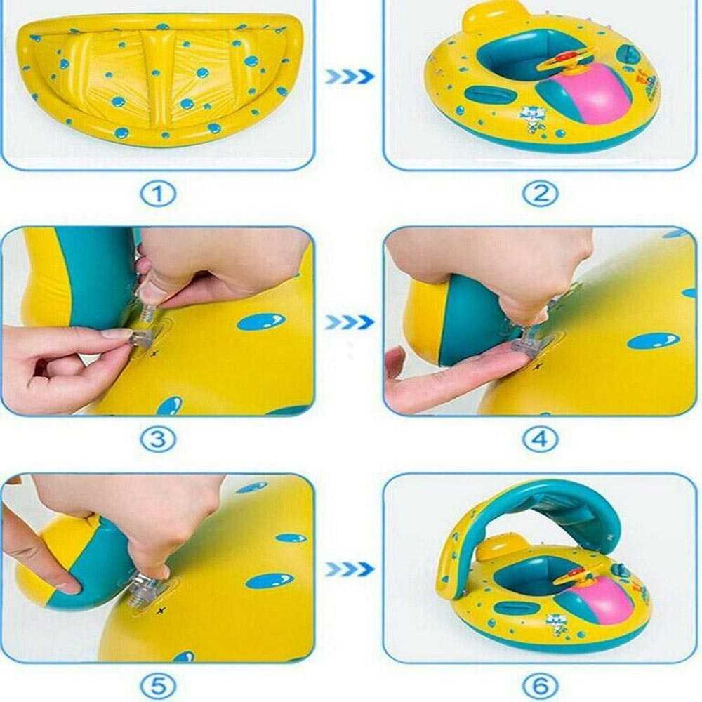 Summer Sea Pelampung Kolam Renang Bayi Ring Floating with Canopy D108