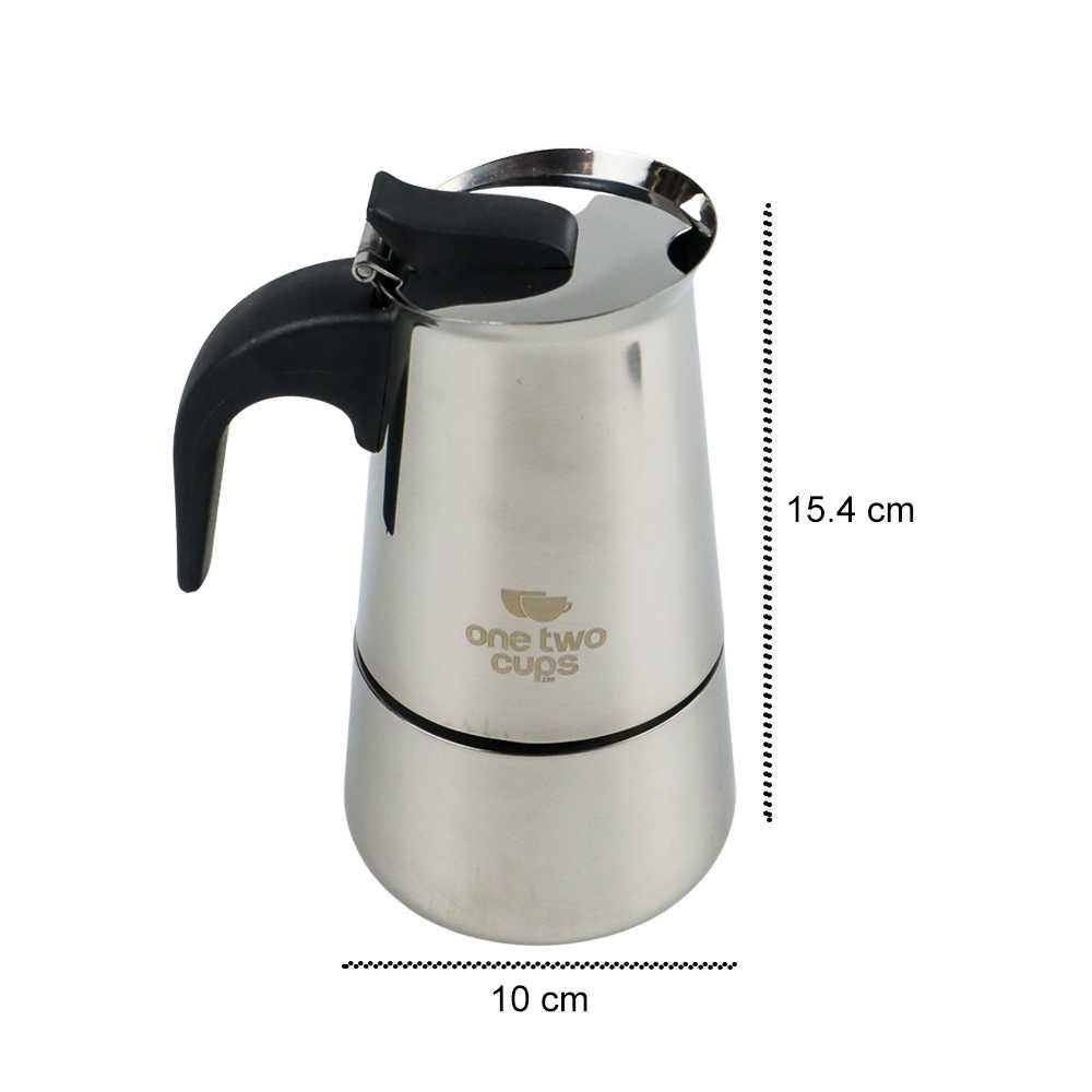 One Two Cups Espresso Coffee Maker Moka Pot Teko Stovetop Filter - Z21