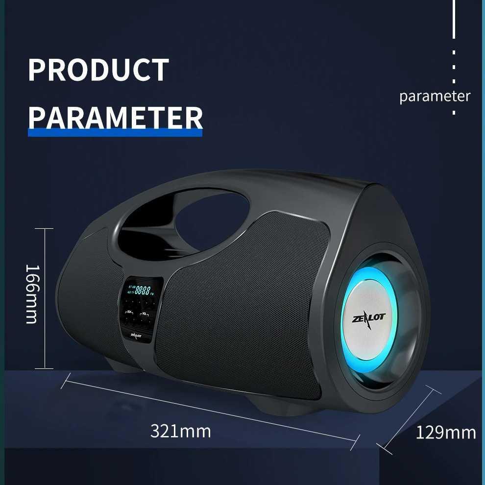 Zealot Portable Bluetooth Active Speaker Powerful Boombox 40W 1 Speaker Bluetooth Speaker Speaker Bluetooth Bass Bluetooth Speker Bluetooth Super Bass Spiker Bluetooth Super Bass Speker Speaker Bluetooth Mini Spiker Bass Mp3 Bluetooth Speaker Karaoke