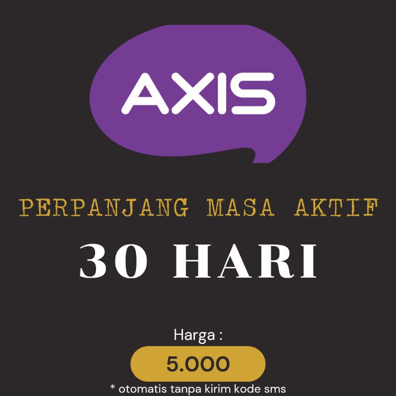 Tambah Masa Aktif Axis 30Hr