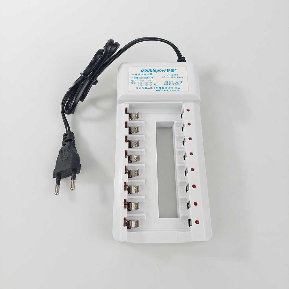 DOUBLEPOW Charger Baterai 8 slot for AA AAA Ni-MH Ni-CD DP-B108 Charger Baterai Tamiya Type C Baterai Aa Baterai Aaa Taffware Fast Charging Charger Baterai Charger Fast Charging Charger Baterai Aa Aa Aaa Charger Batre Batrai Aa Charger Batre Aa Batre Abc