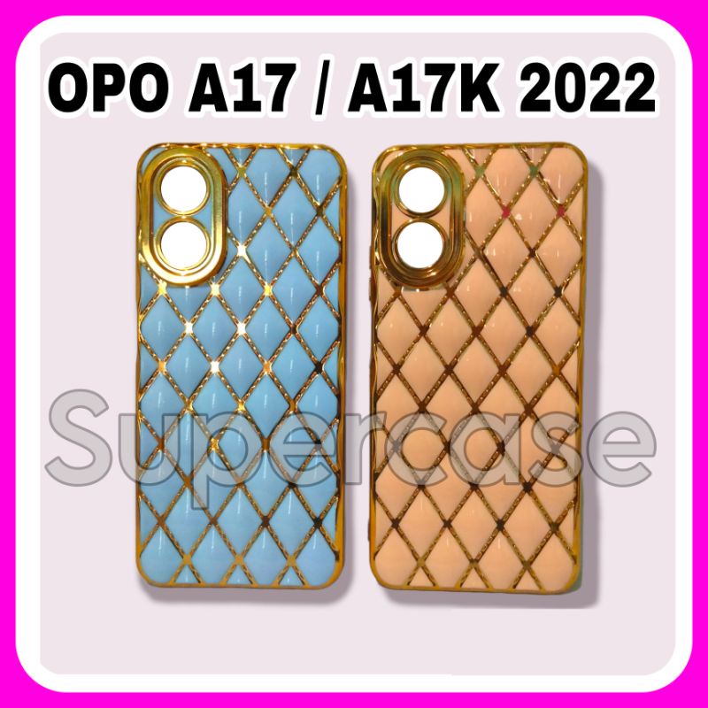 OPPO A17 / A17K / A37 Softcase List Chorme Mewah Trend Terbaru Casing Hp