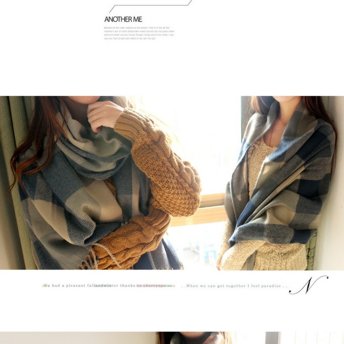 Scarf Syal Musim Dingin Pria Wanita Premium Import Keren Bagus Rajut Tebal