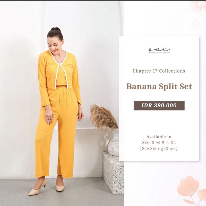 Shandy Aulia Collections - Banana Split Set (size L-XL)