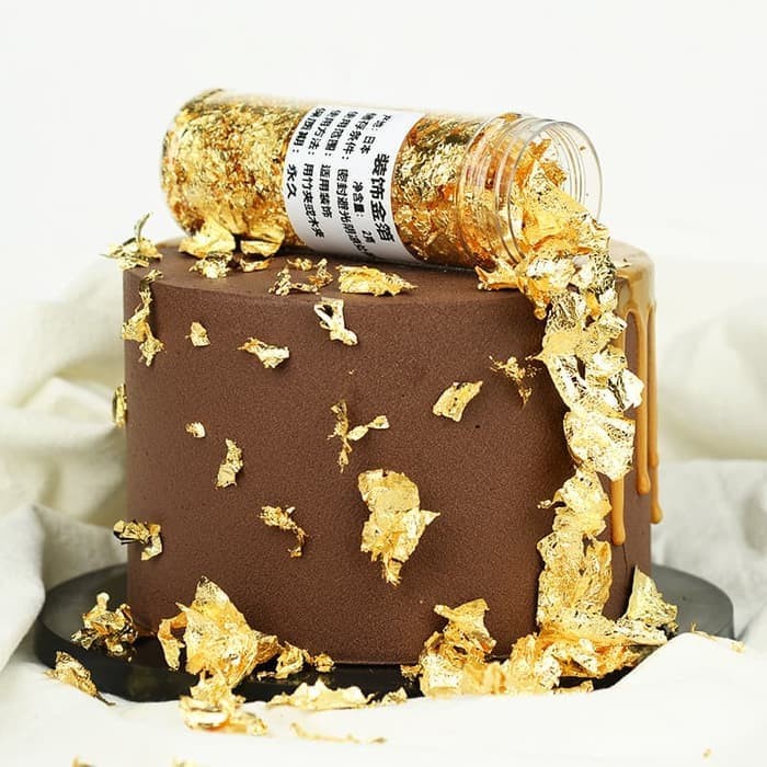 Piringku Edible Foil Kertas Foil Emas Gold Leaf/Dekorasi Kue Kertas/Foil Emas