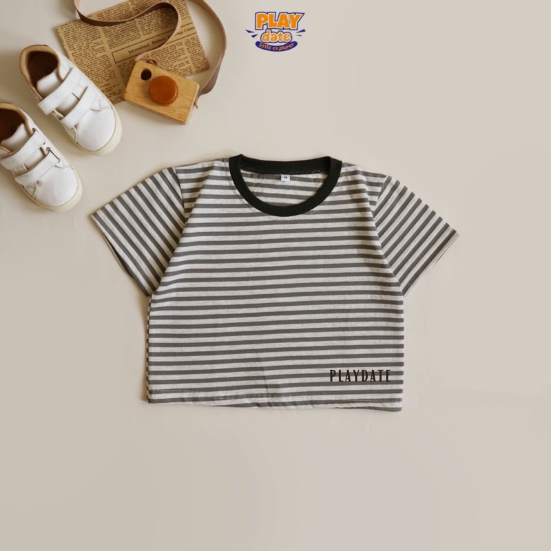 Playdate Baju Tshirt Kaos Korea Basic Oversizeted Oblong Anak Cowo Cewe 1 sampai 6 Tahun Pakaian Bayi Katun