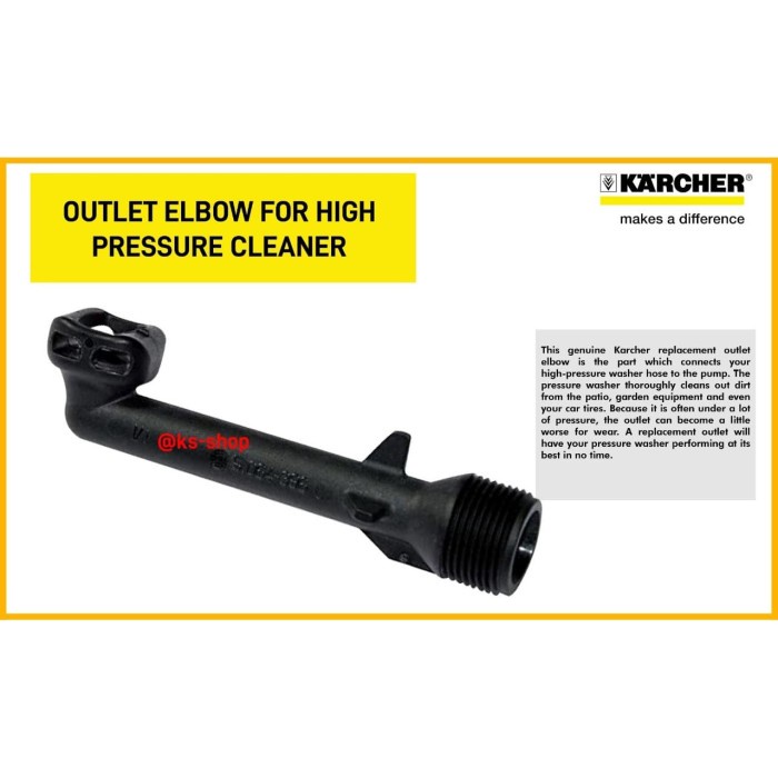 KARCHER ELBOW OUTLET FOR HIGH PRESSURE CLEANER