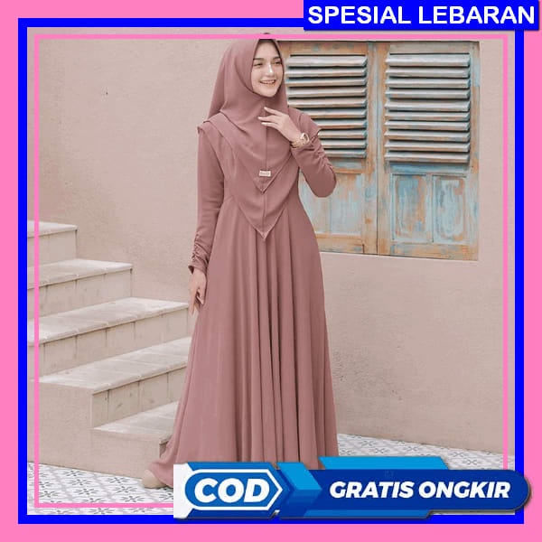 Gamis Motif Premium Gamis Sayla Dress Bahan Armany Import Gamis Lebaran 2023 Baju Muslim Wanita Vira