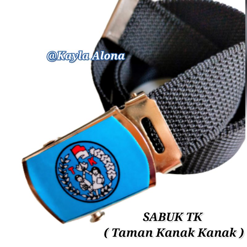 SABUK / IKAT PINGGANG / GESPER ANAK TK ( BIRU ) Bahan : Nylon ( Roda )