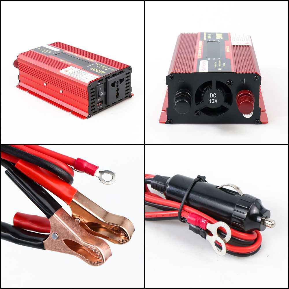 Carmaer Car Power Inverter DC 12V to AC 220V with LED Display - SDB-500A