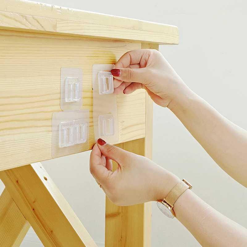 TCMAKE Rak Gantungan Hook Wall Hanger Adhesive 6x6cm 5 Pasang - TC21