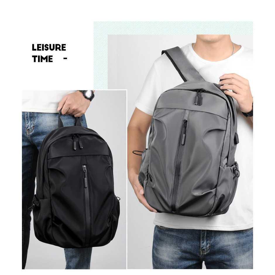 YYBAG Tas Ransel Laptop Oxford Simple Desain with USB Charging Port BK0016 Ransel Laptop Ransel Laptop Pria Ransel Laptop Wanita Ransel Laptop Waterproof Stiker Laptop Aesthetic Tas Laptop Aesthetic Tas Laptop Anti Air Tas Laptop Korea Tas Laptop Kulit