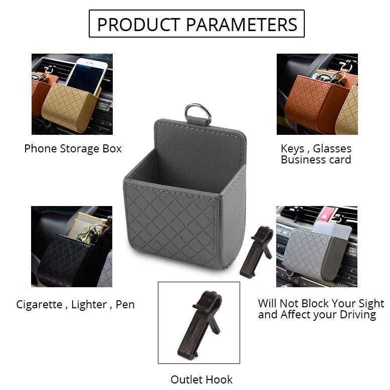 Seametal Kantong Organizer Dashboard Air Vent Mobil Serbaguna - C37465