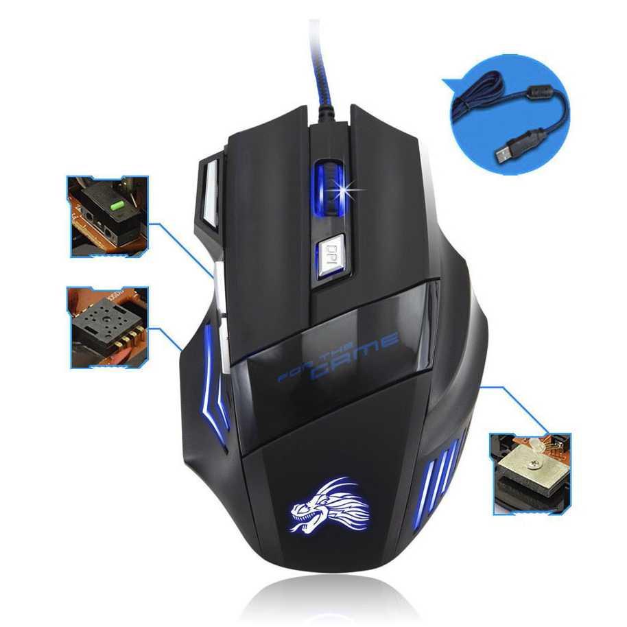 YXLM 7 Keys LED Gaming Mouse 5500 DPI - X1