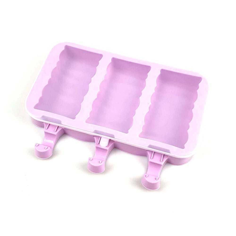 SJ Cetakan Es Krim 3 Hole Silicone Mold Dessert 50 Popsicle JSC8004 Cetakan Es Batu Cetakan Es Krim Cetakan Es Batu Silikon Cetakan Silikon Silicon Sendok Silikon Bayi Cetakan Es Krim Silikon Cetakan Es Mesin Es Batu Kristal Cetakan Es Krim Bayi Es Batu K