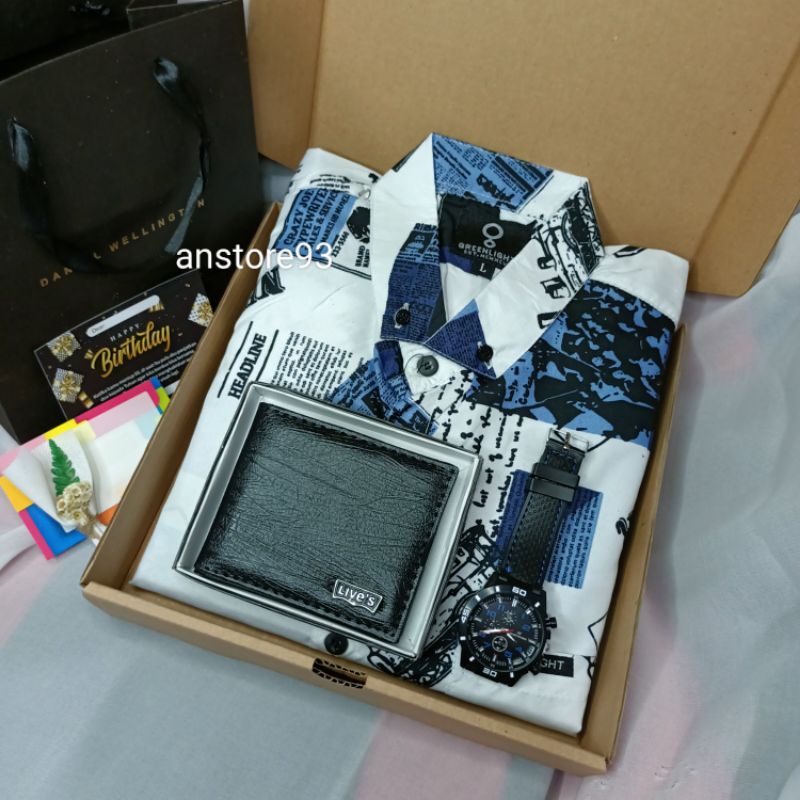 

hampers Cowo kekinian kmja distro gift Box kado ulang bisa request ucapan