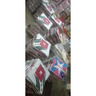 layangan kertas sablon super uk -+51/58 ( isi 100 pcs layangan)