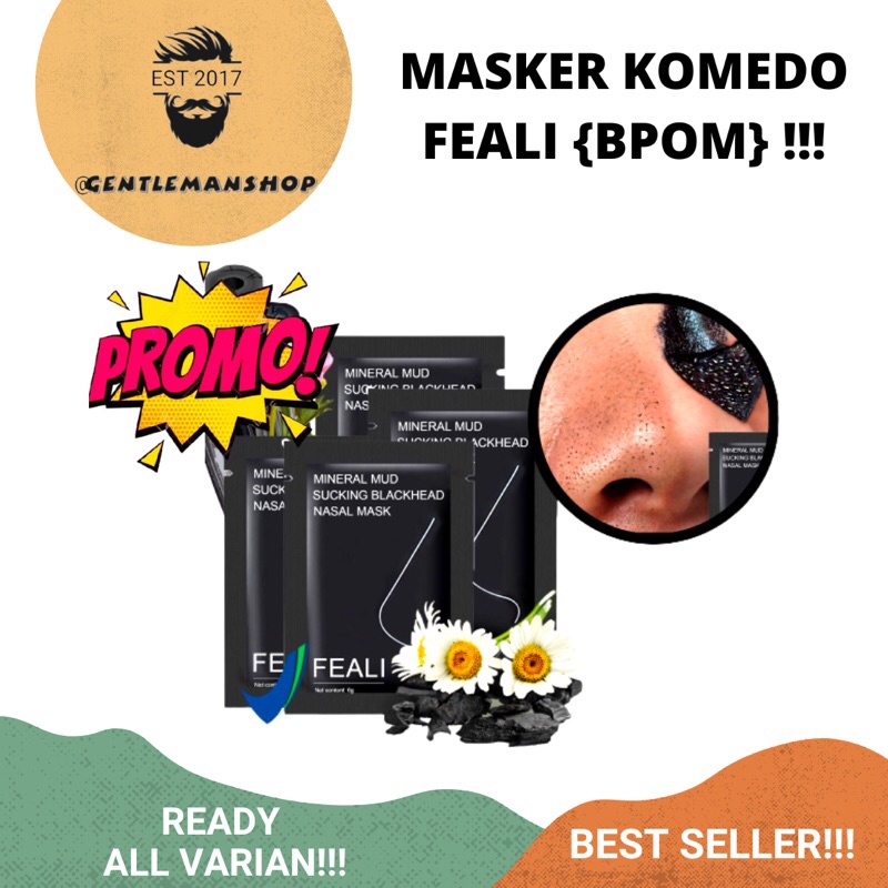 [BPOM] FEALI Mineral Mud Sucking Blackhead Nasal - Mask Activated Carbon Blackhead Mask Blackhead Remover Charcoal Mini Pack -Masker Komedo dan Jerawat