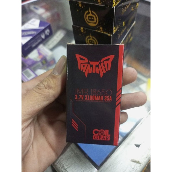 BATRAI 18650 BATRAI GEAR BLACK RED  3100MAH ORIGINAL