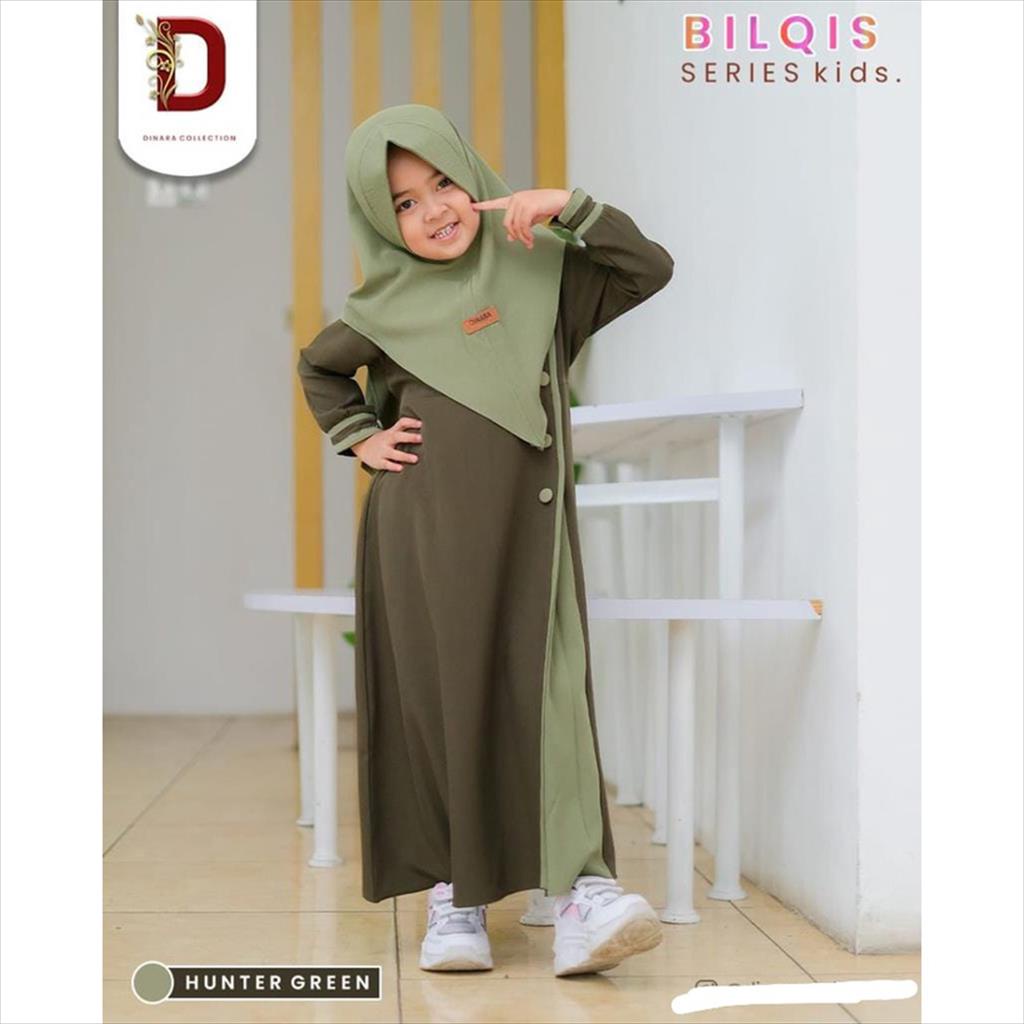 gamis Bilqis Kids Anak Syari Free Hijab Terbaru 2023 Premium B6P7 bayar ditempat muslim terbaru kore
