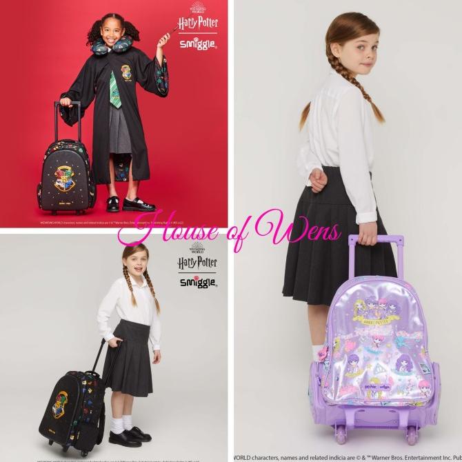 Smiggle Harry Potter Trolley Backpack With Light Up Wheels Original
