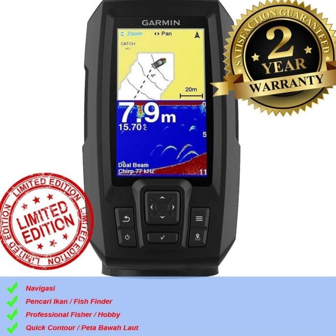 Terlaris Garmin Gps + Fish Finder, Striker 4 Plus (Inc Sounder) Upgrade Version