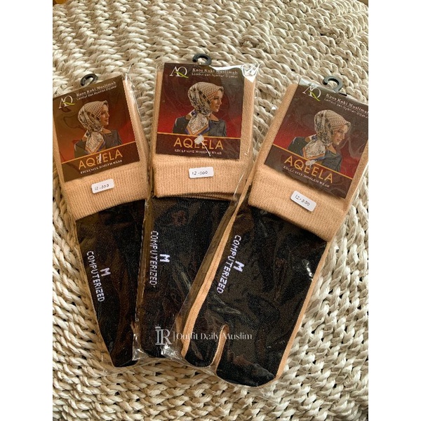 KAOS KAKI JEMPOL ALAS HITAM AQEELA MUSLIMAH/ KAOS KAKI SPANDEX/ KAOS KAKI CREAM ALAS HITAM/ KAOS KAK