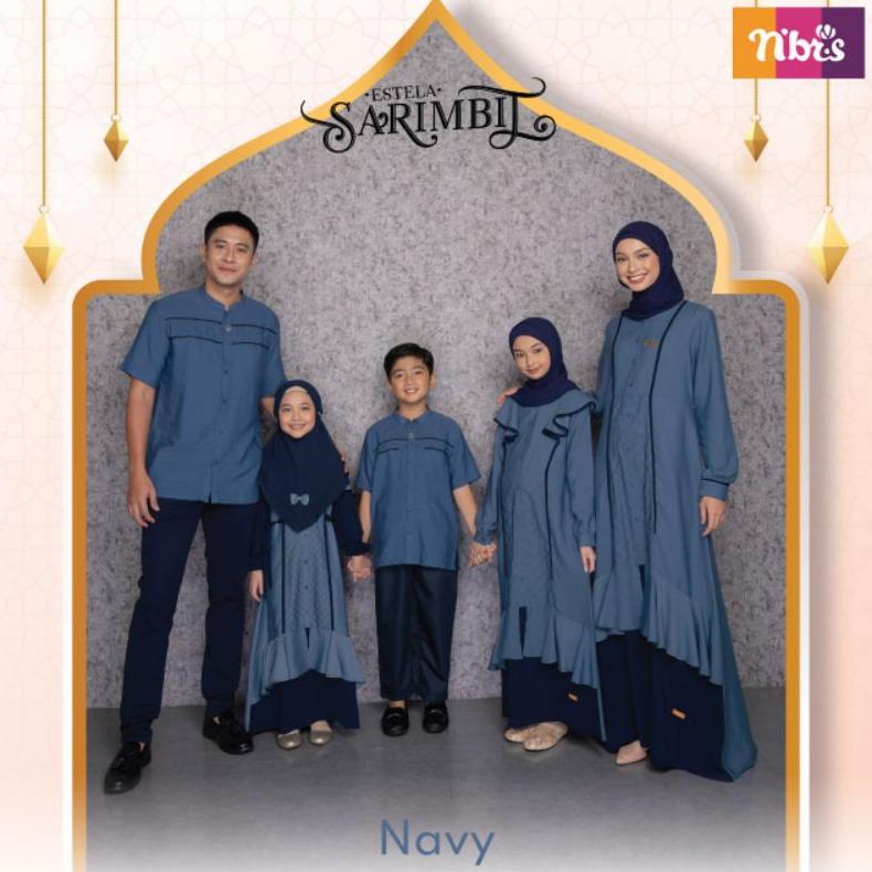 Sarimbit Nibras 2023 Estela Navy / Sarimbit Nibras Terbaru / Nibras Ori / Baju Gamis Muslimah / Baju Anak Muslim / Gamis Anak Muslim / Baju Lebaran 2023 Promo Best Seller