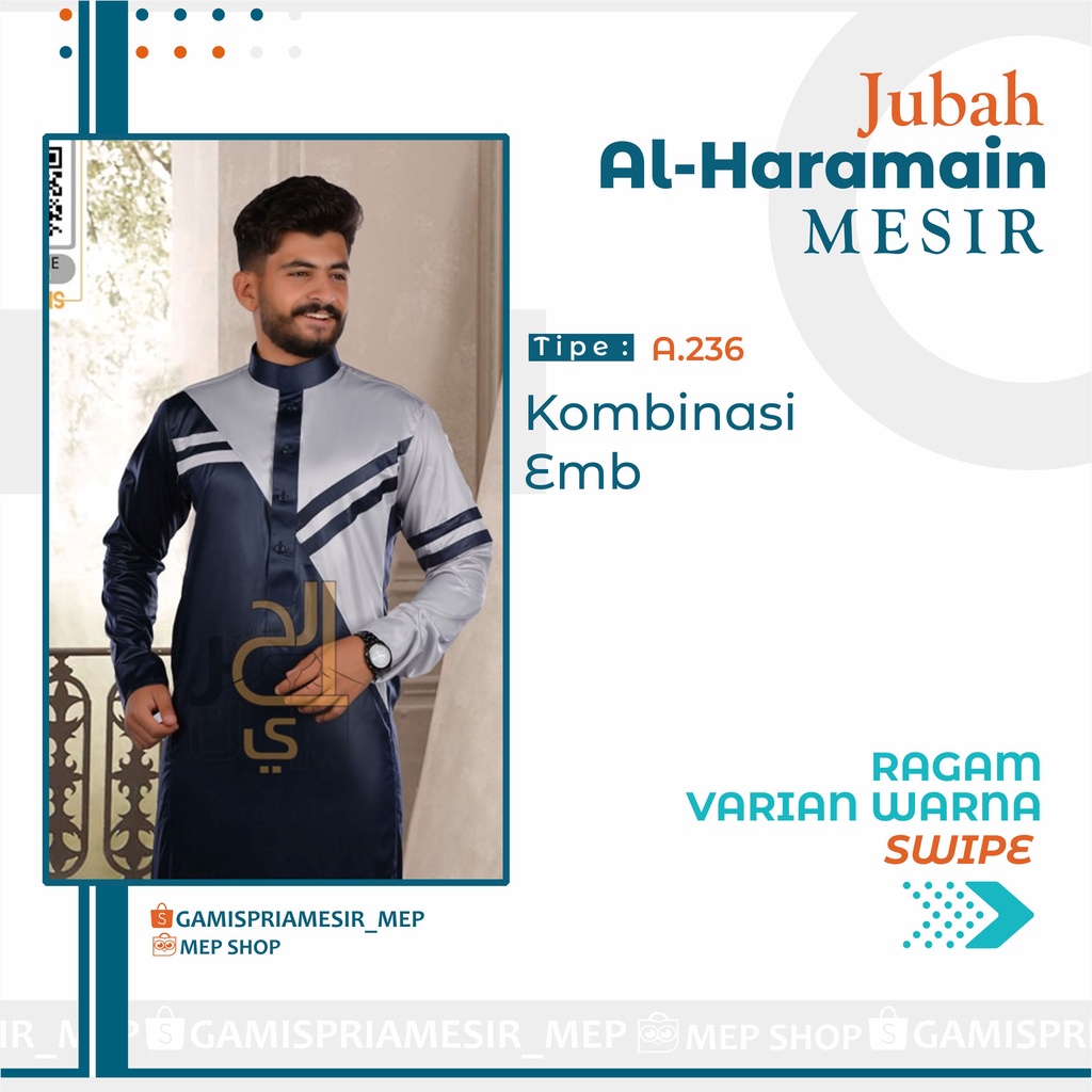 GAMIS PRIA AL HARAMAIN POLYESTER IMPORT MESIR ORIGINAL NON MANSET VIETNAM SAUDI LOKAL MADINAH SYIRKU