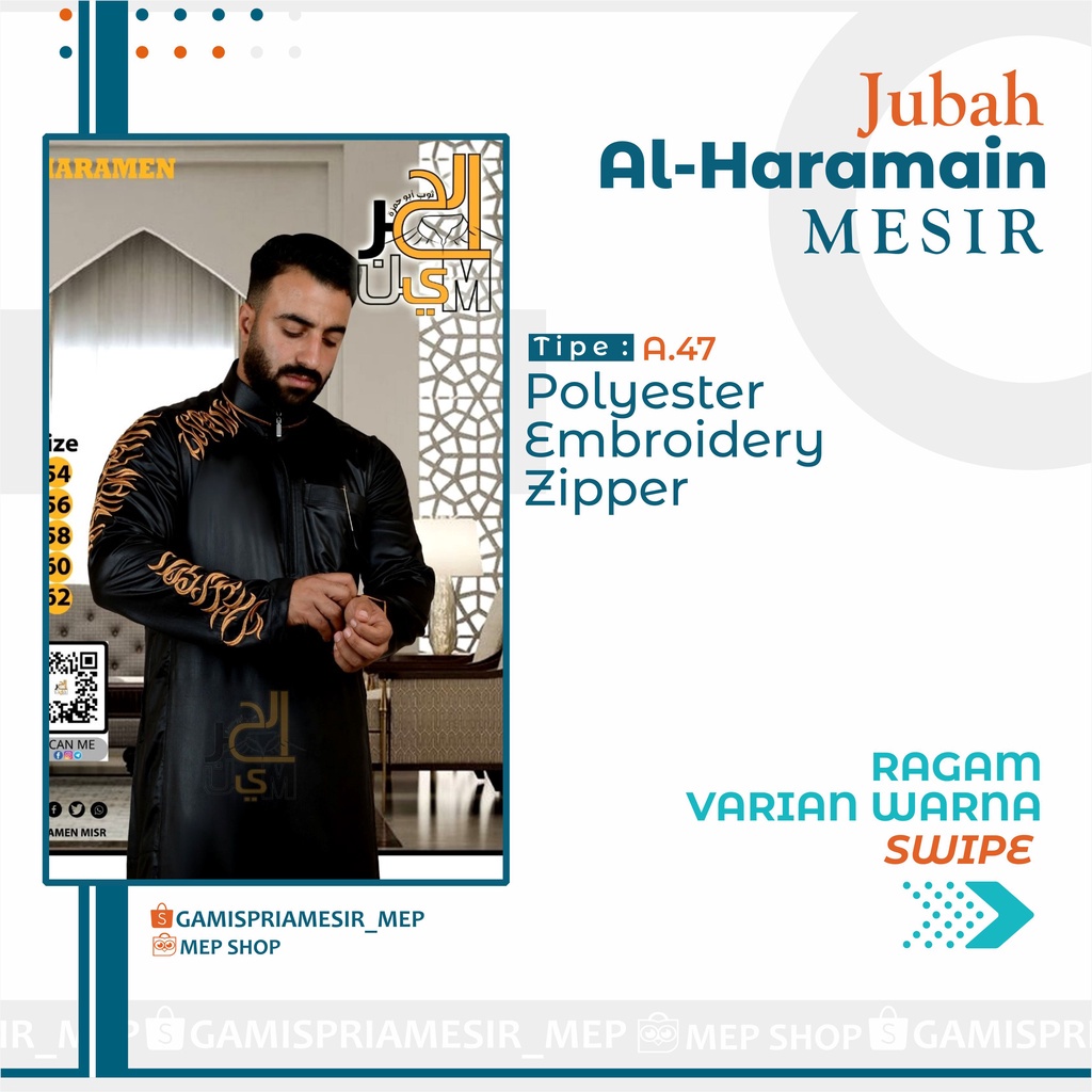 GAMIS PRIA AL HARAMAIN POLYESTER IMPORT MESIR ORIGINAL NON MANSET VIETNAM SAUDI LOKAL MADINAH SYIRKU