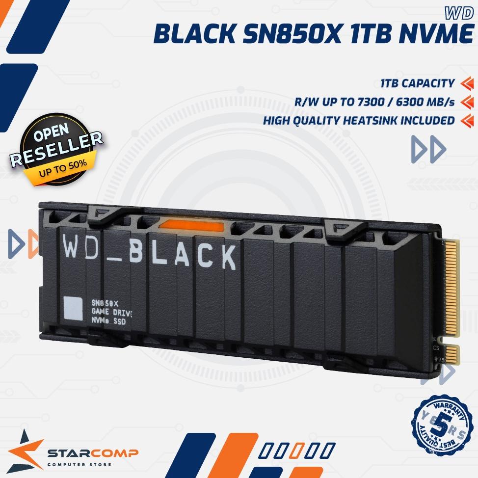 WD Black SN850X 1TB SSD M.2 NVMe PCIe Gen4 x 4 SN 850 X Heatsink